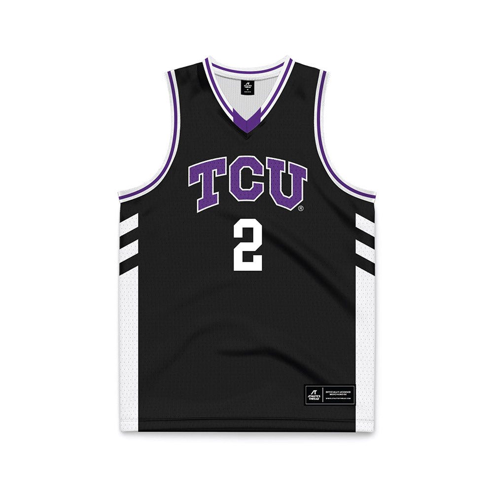 TCU - NCAA Women's Basketball : Veronica Sheffey - Black Basketball Jersey-0