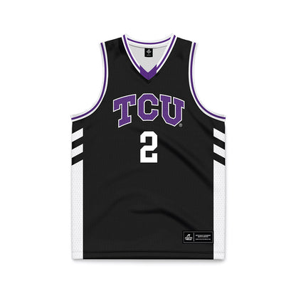 TCU - NCAA Women's Basketball : Veronica Sheffey - Black Basketball Jersey-0