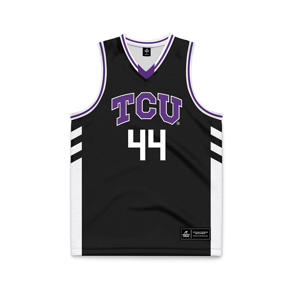TCU - NCAA Women's Basketball : Emily Hunter - Black Basketball Jersey-0