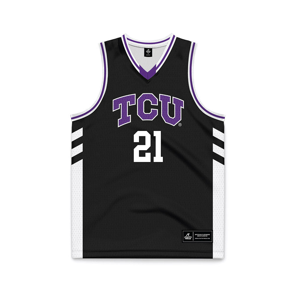 TCU - NCAA Women's Basketball : Taliyah Parker - Black Basketball Jersey-0