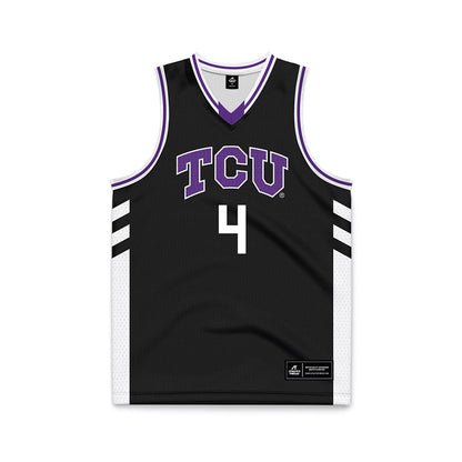 TCU - NCAA Women's Basketball : Donovyn Hunter - Black Basketball Jersey-0