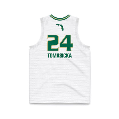 USF - NCAA Women's Basketball : Raina Tomasicka - White Basketball Jersey-1