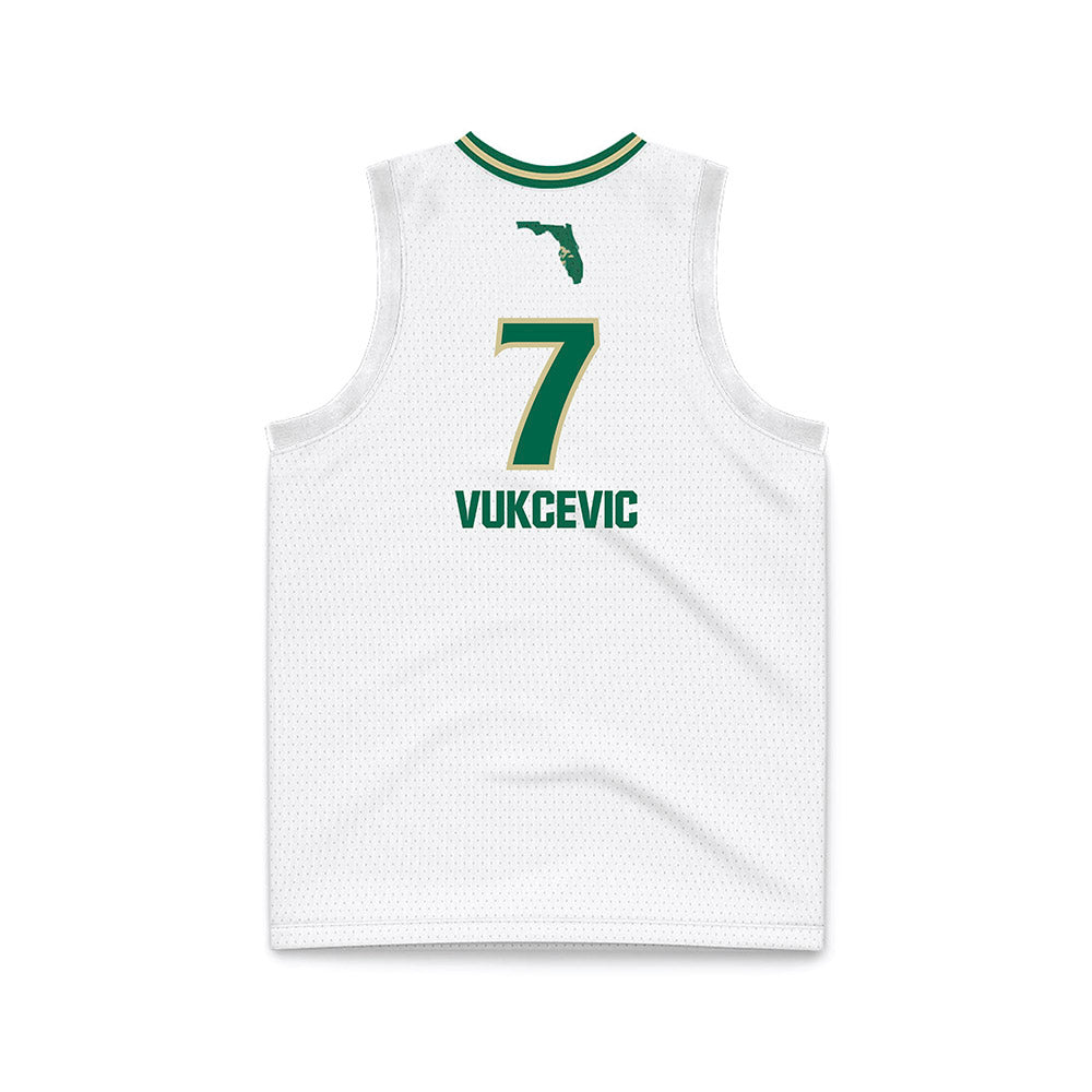 USF - NCAA Women's Basketball : Lana Vukcevic - White Basketball Jersey-1