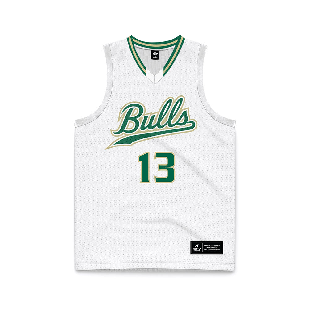 USF - NCAA Women's Basketball : Stefanie Ingram - White Basketball Jersey-0