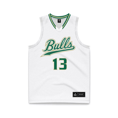USF - NCAA Women's Basketball : Stefanie Ingram - White Basketball Jersey-0