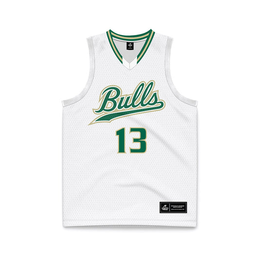 USF - NCAA Women's Basketball : Stefanie Ingram - White Basketball Jersey-0