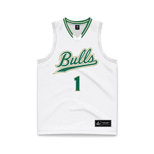 USF - NCAA Women's Basketball : Katie Davidson - White Basketball Jersey-0