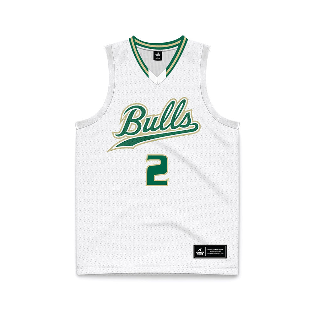 USF - NCAA Women's Basketball : Yana Karamfilova - White Basketball Jersey-0