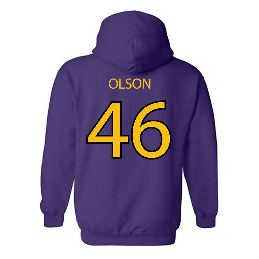 MNSU - NCAA Football : Tanner Olson - Classic Shersey Hooded Sweatshirt-1