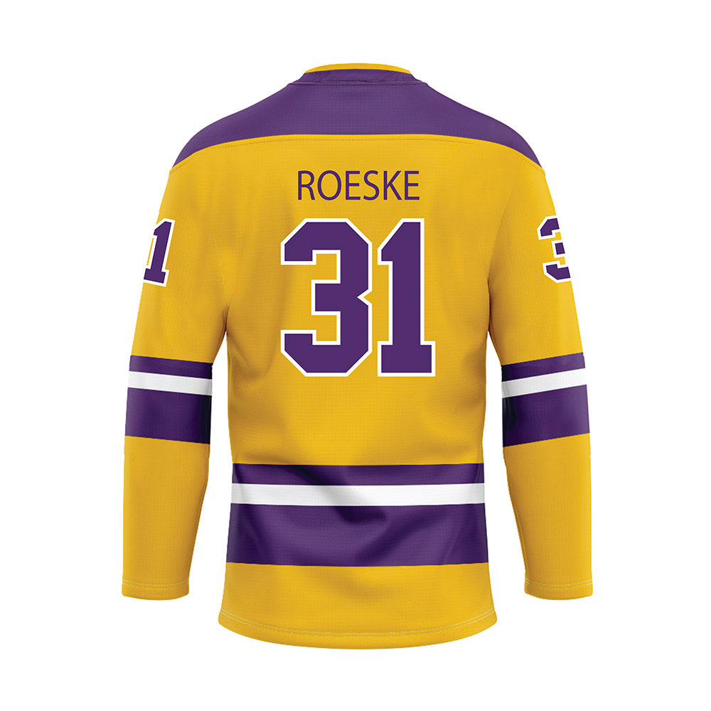 Minn. St. - NCAA Women's Ice Hockey : Kaydence Roeske - Yellow Hockey Jersey-1