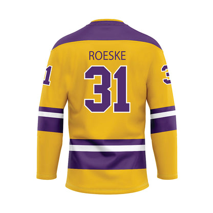 Minn. St. - NCAA Women's Ice Hockey : Kaydence Roeske - Yellow Hockey Jersey-1