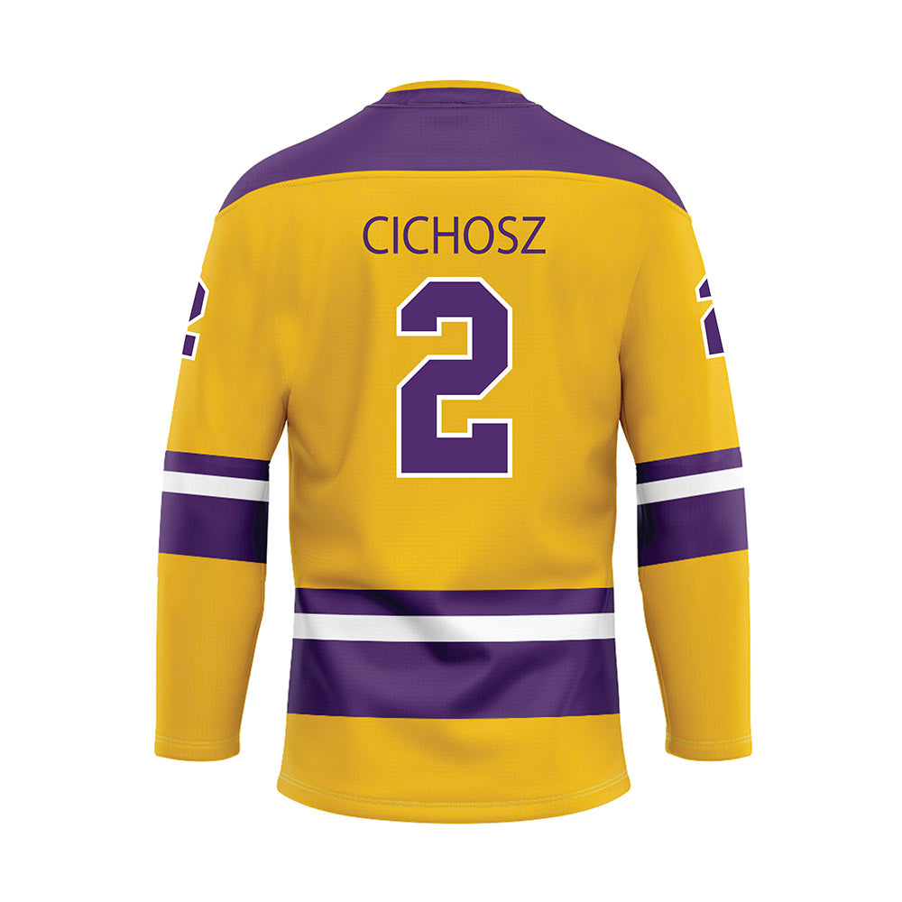 Minn. St. - NCAA Women's Ice Hockey : Mika Cichosz - Yellow Hockey Jersey-1