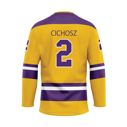Minn. St. - NCAA Women's Ice Hockey : Mika Cichosz - Yellow Hockey Jersey-1