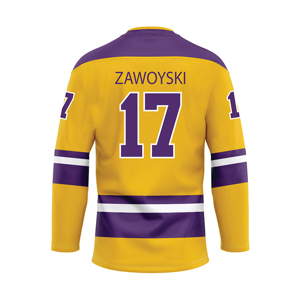 Minn. St. - NCAA Women's Ice Hockey : Lauren Zawoyski - Yellow Hockey Jersey-1