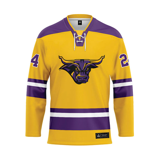 Minn. St. - NCAA Women's Ice Hockey : Taylor Otremba - Yellow Hockey Jersey-0