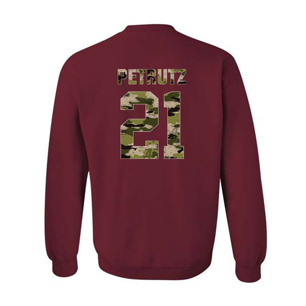 Alabama - NCAA Baseball : Ian Petrutz - Tusk Camo Script A Crewneck Sweatshirt-1