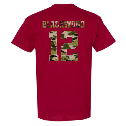 Alabama - NCAA Baseball : JT Blackwood - Tusk Camo Script A T-Shirt-1