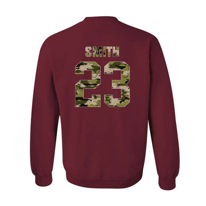 Alabama - NCAA Football : James Smith - Tusk Camo Script A Crewneck Sweatshirt-1