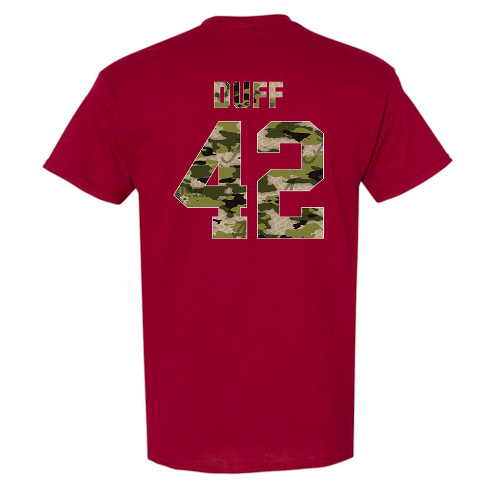 Alabama - NCAA Baseball : Ahmaad Duff - Tusk Camo Script A T-Shirt-1