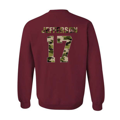 Alabama - NCAA Football : Amari Jefferson - Tusk Camo Script A Crewneck Sweatshirt-1