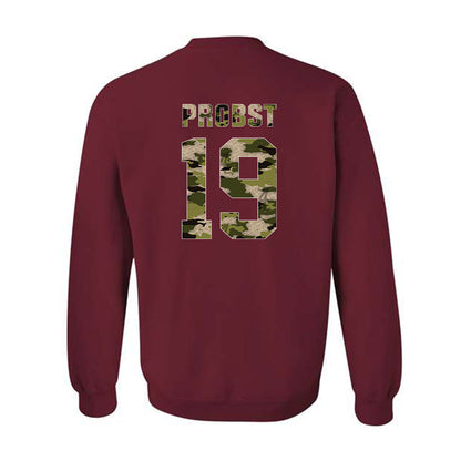 Alabama - NCAA Baseball : Zane Probst - Tusk Camo Script A Crewneck Sweatshirt-1