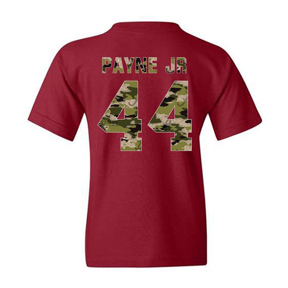 Alabama - NCAA Football : Damon Payne Jr - Tusk Camo Script A Youth T-Shirt-1