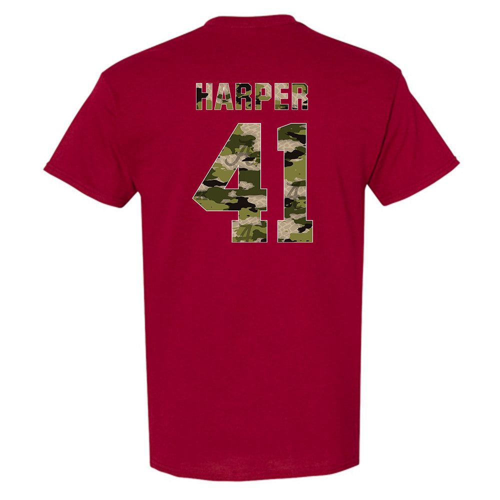 Alabama - Football Alumni : Roman Harper - Tusk Camo Script A T-Shirt-1