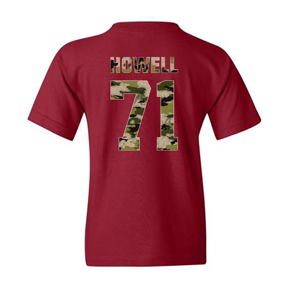 Alabama - NCAA Football : Jackson Howell - Tusk Camo Script A Youth T-Shirt-1