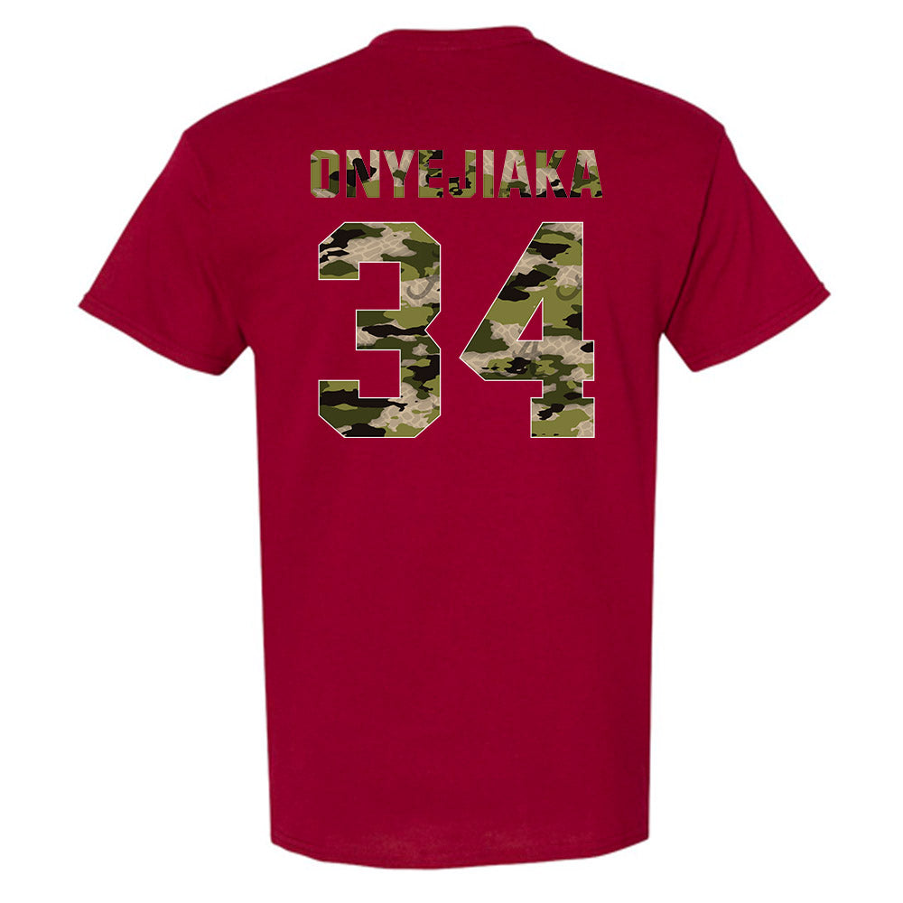 Alabama - NCAA Men's Basketball : Collins Onyejiaka - Tusk Camo Script A T-Shirt-1