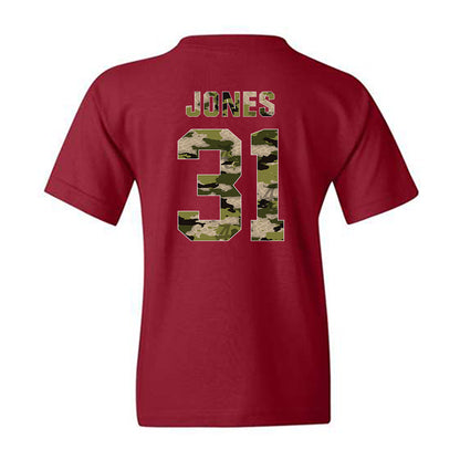 Alabama - NCAA Women's Basketball : Naomi Jones - Tusk Camo Script A Youth T-Shirt-1