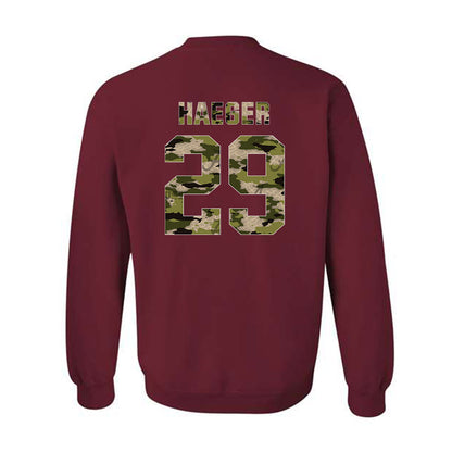 Alabama - NCAA Baseball : Evan Haeger - Tusk Camo Script A Crewneck Sweatshirt-1