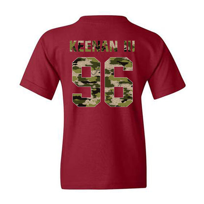 Alabama - NCAA Football : Tim Keenan III - Tusk Camo Script A Youth T-Shirt-1