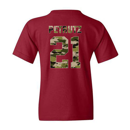 Alabama - NCAA Baseball : Ian Petrutz - Tusk Camo Script A Youth T-Shirt-1