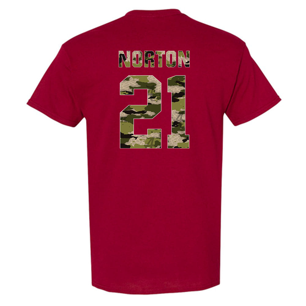 Alabama - NCAA Baseball : Brennen Norton - Tusk Camo Script A T-Shirt-1