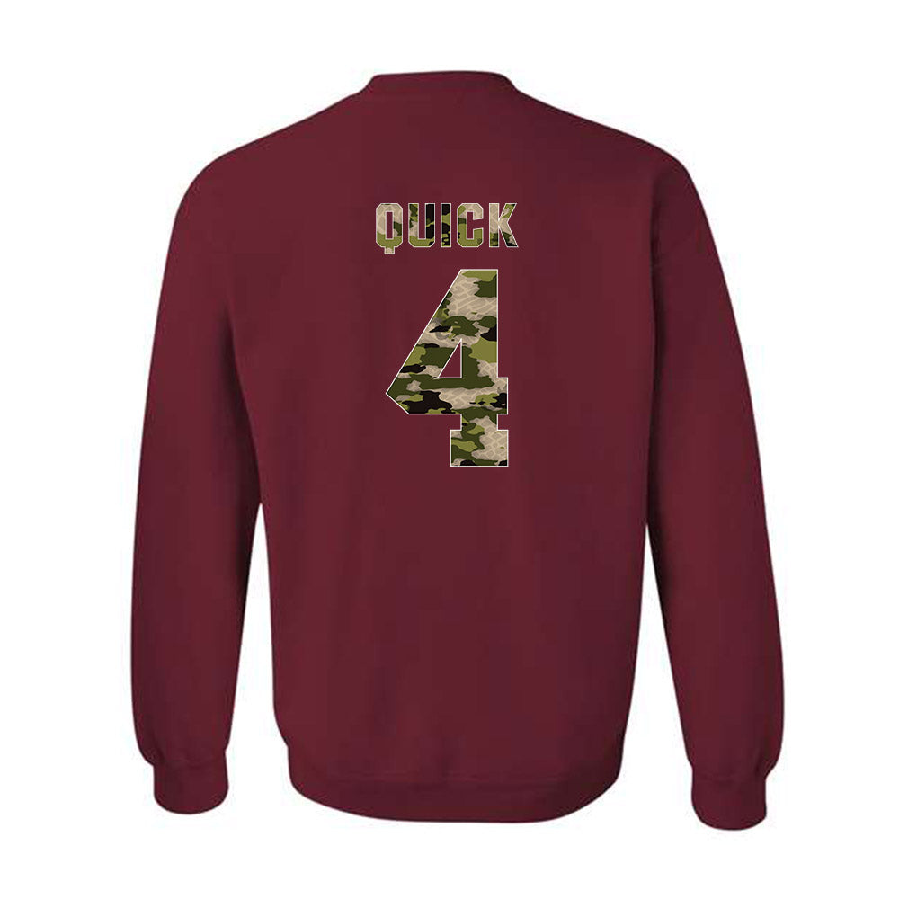 Alabama - NCAA Baseball : Riley Quick - Tusk Camo Script A Crewneck Sweatshirt-1