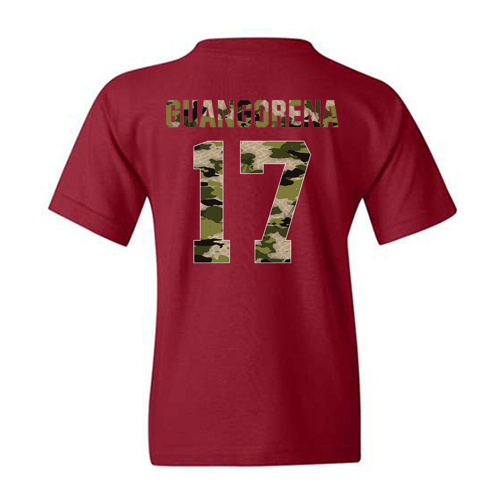 Alabama - NCAA Baseball : Kameron Guangorena - Tusk Camo Script A Youth T-Shirt-1