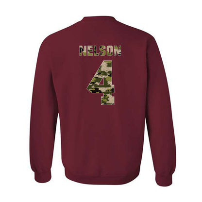 Alabama - NCAA Men's Basketball : Grant Nelson - Tusk Camo Script A Crewneck Sweatshirt-1