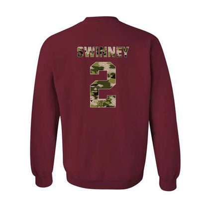 Alabama - NCAA Baseball : Mason Swinney - Tusk Camo Script A Crewneck Sweatshirt-1