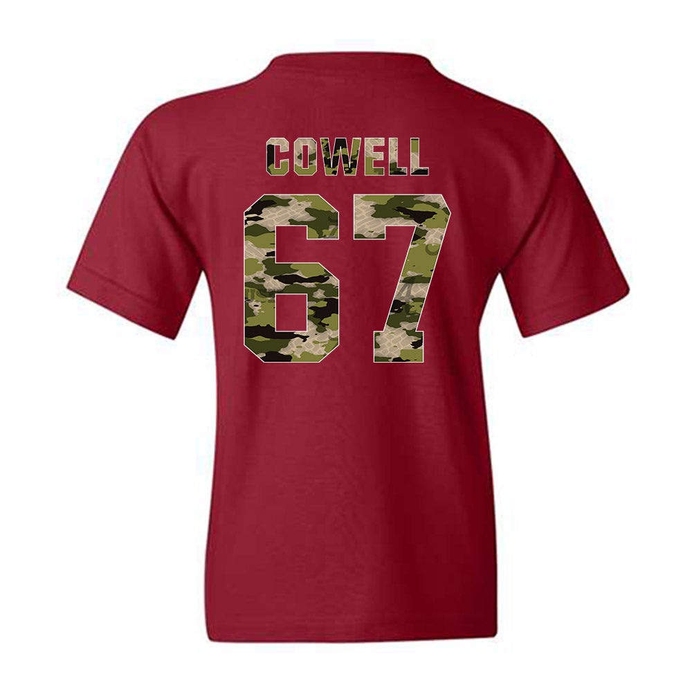 Alabama - NCAA Football : Vince Cowell - Tusk Camo Script A Youth T-Shirt-1