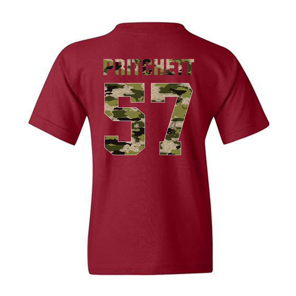 Alabama - NCAA Football : Elijah Pritchett - Tusk Camo Script A Youth T-Shirt-1