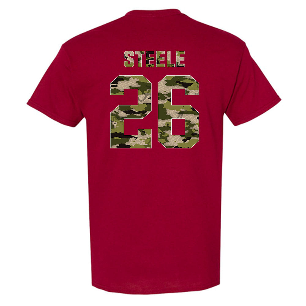 Alabama - NCAA Baseball : Peyton Steele - Tusk Camo Script A T-Shirt-1