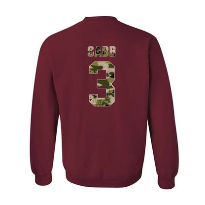 Alabama - NCAA Football : Keon Sabb - Tusk Camo Script A Crewneck Sweatshirt-1