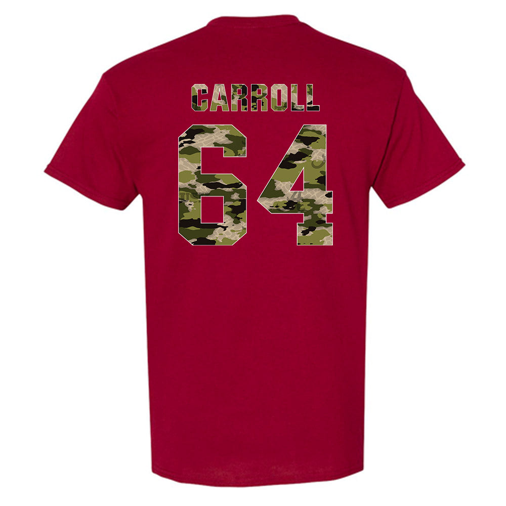 Alabama - NCAA Football : Michael Carroll - Tusk Camo Script A T-Shirt-1