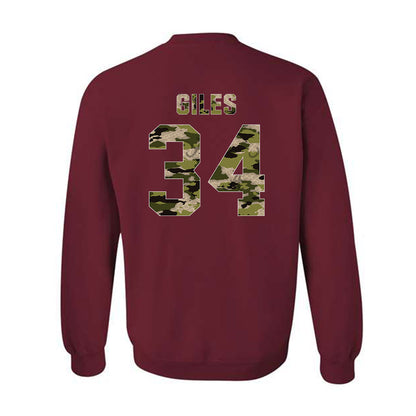 Alabama - NCAA Softball : Marlie Giles - Tusk Camo Script A Crewneck Sweatshirt-1