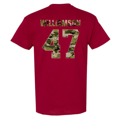 Alabama - NCAA Baseball : Jojo Williamson - Tusk Camo Script A T-Shirt-1