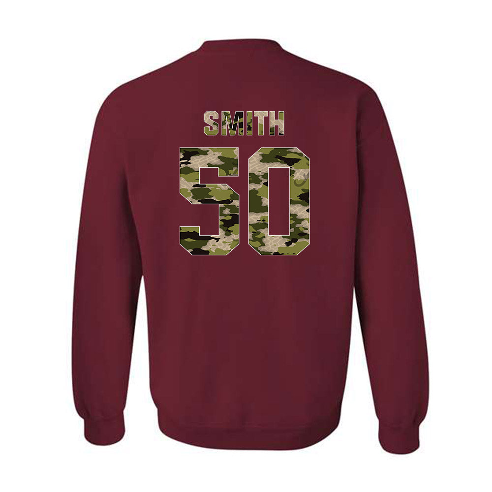 Alabama - NCAA Football : Tim Smith - Tusk Camo Script A Crewneck Sweatshirt-1