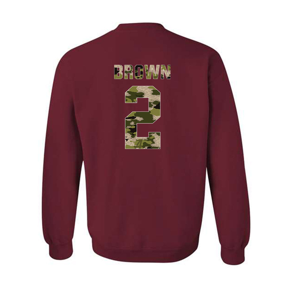 Alabama - NCAA Football : Zabien Brown - Tusk Camo Script A Crewneck Sweatshirt-1