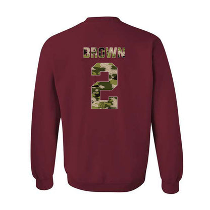 Alabama - NCAA Football : Zabien Brown - Tusk Camo Script A Crewneck Sweatshirt-1