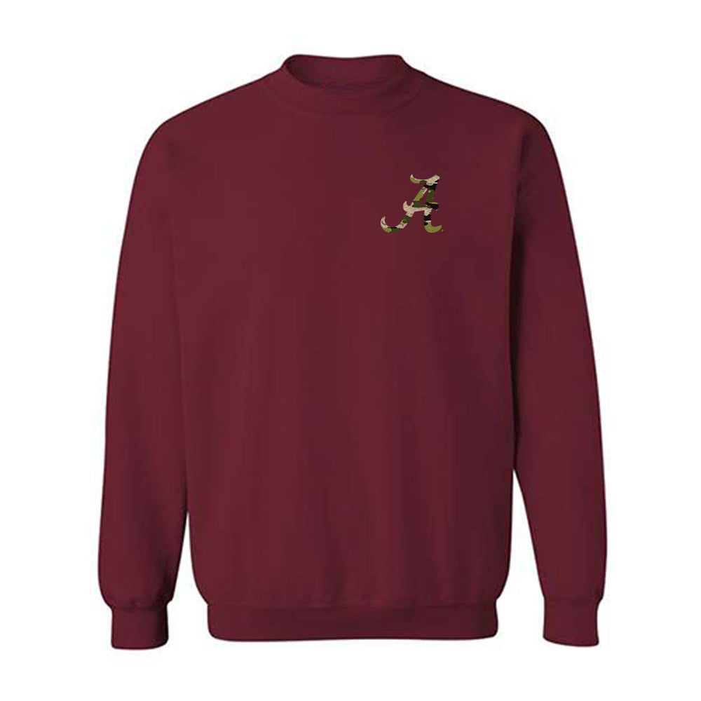 Alabama - NCAA Football : Bray Hubbard - Tusk Camo Script A Crewneck Sweatshirt-0