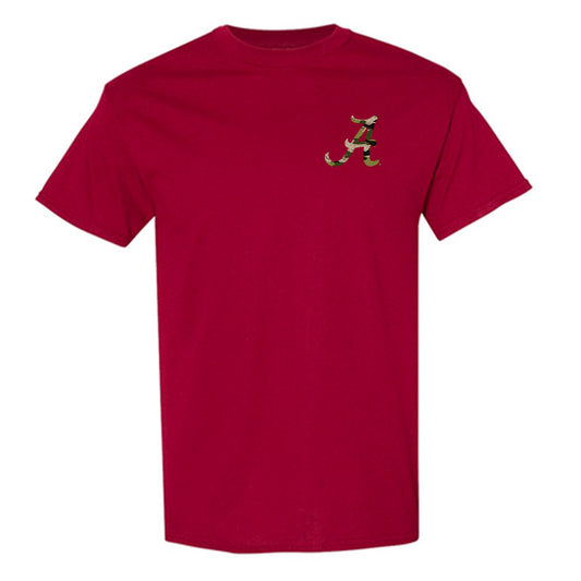 Alabama - NCAA Men's Swimming & Diving : Tanner Jones - Tusk Camo Script A T-Shirt-0